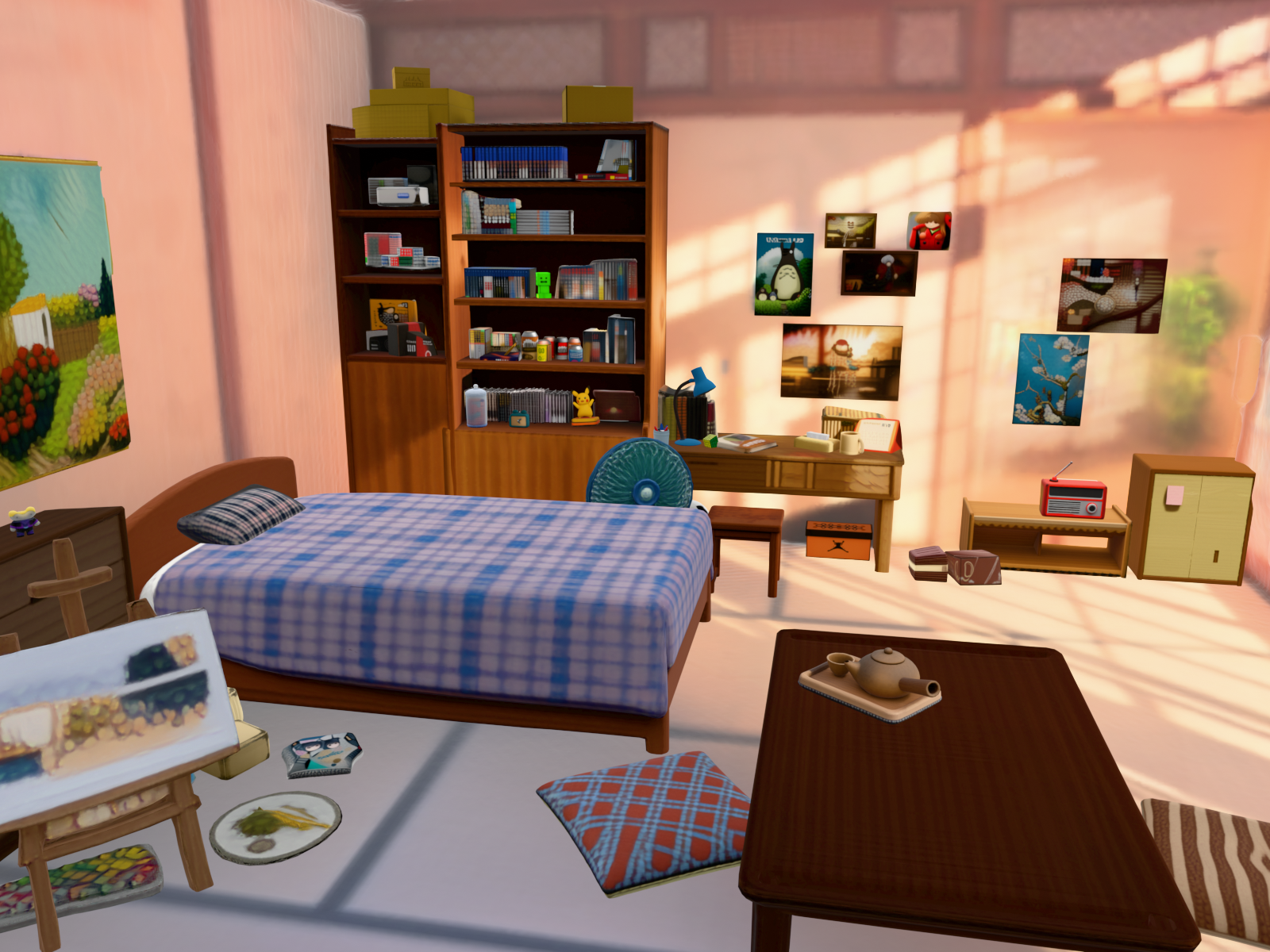 Blender scene with final texture